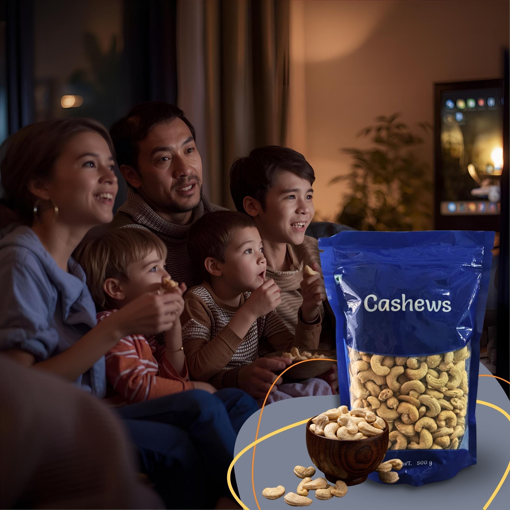 Plain Cashews (Kaju) Value Pack 500 g