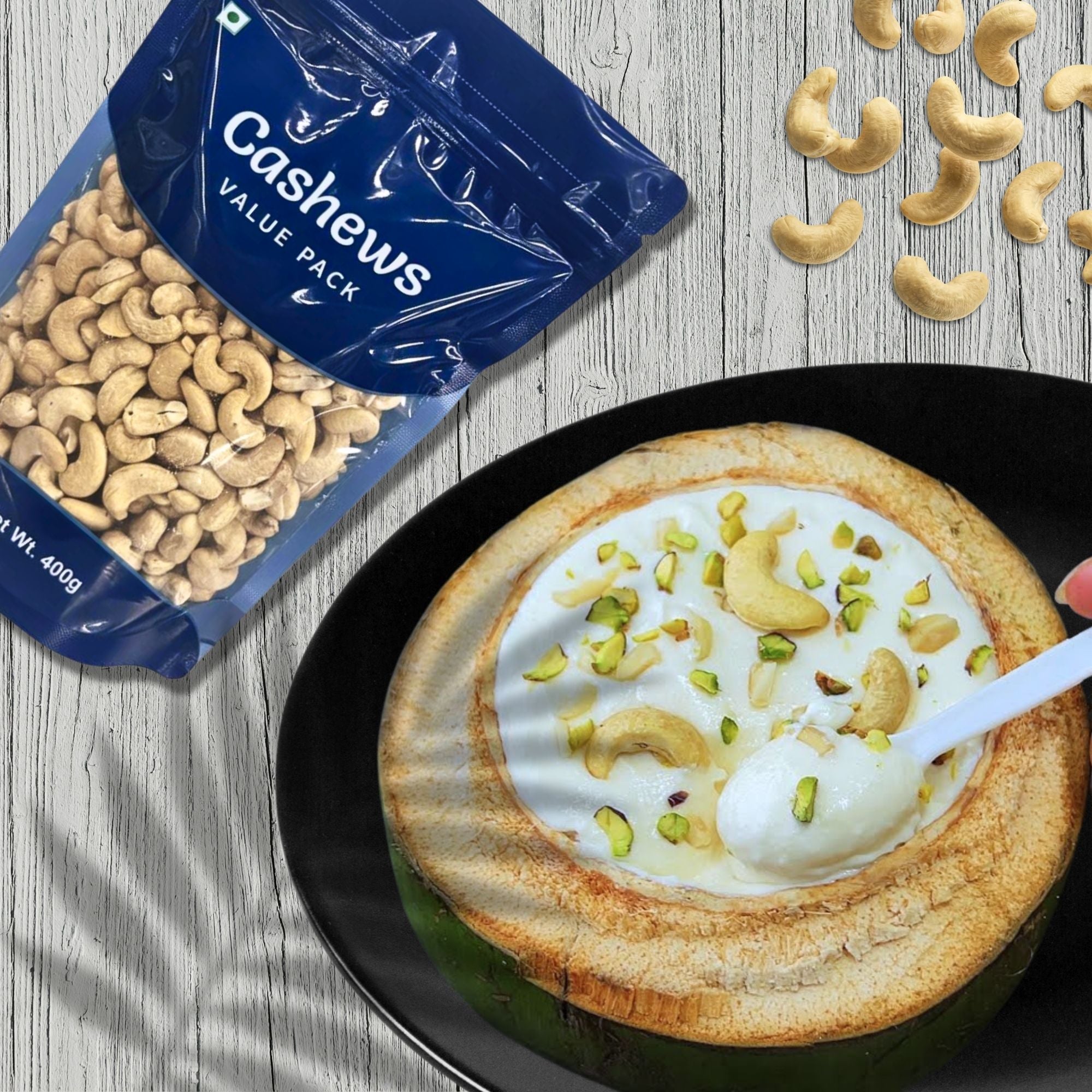 Plain Cashews (Kaju) Value Pack 400 g