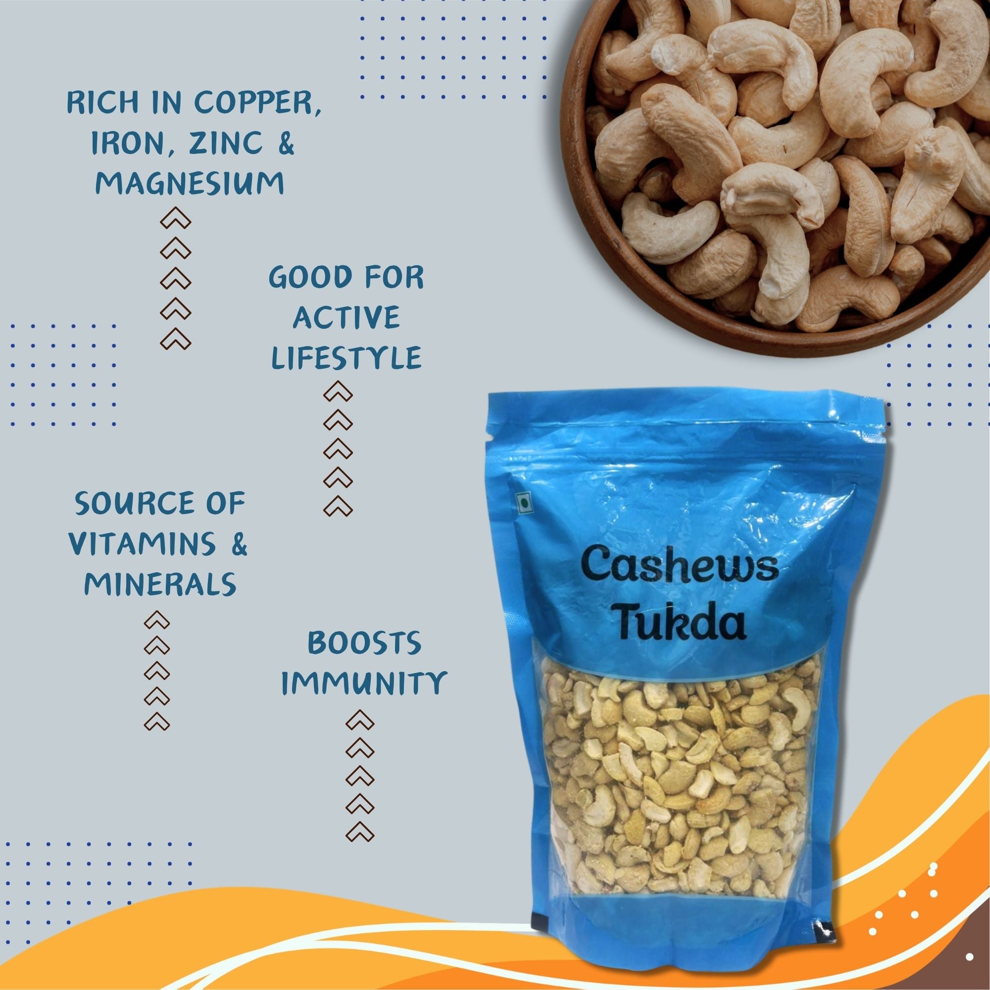 Tukda Kaju (Cashew Pieces) – Value Pack 500 g